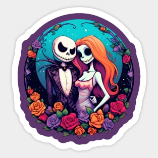 Jack and Sally in love Sticker